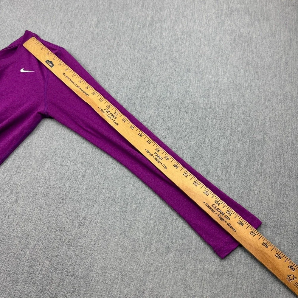 Nike Shirt Womens Small Purple Dri-Fit Performance Long‎ Short Sleeve Athletic